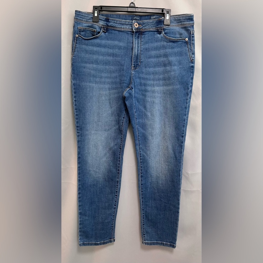 J. Jill Denim Authentic Fit Slim‎ Ankle Jeans Womens Sz 14 Blue Comfort